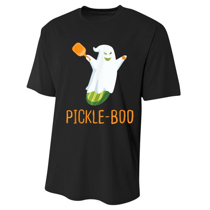 Funny Pickle Ghost Loves To Play Pickleball At Halloween Performance Sprint T-Shirt