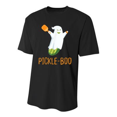 Funny Pickle Ghost Loves To Play Pickleball At Halloween Youth Performance Sprint T-Shirt