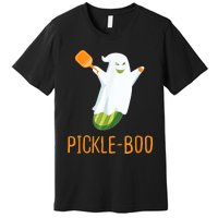 Funny Pickle Ghost Loves To Play Pickleball At Halloween Premium T-Shirt