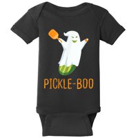 Funny Pickle Ghost Loves To Play Pickleball At Halloween Baby Bodysuit