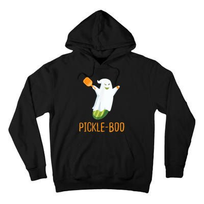 Funny Pickle Ghost Loves To Play Pickleball At Halloween Tall Hoodie