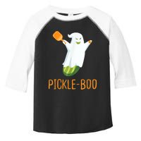 Funny Pickle Ghost Loves To Play Pickleball At Halloween Toddler Fine Jersey T-Shirt