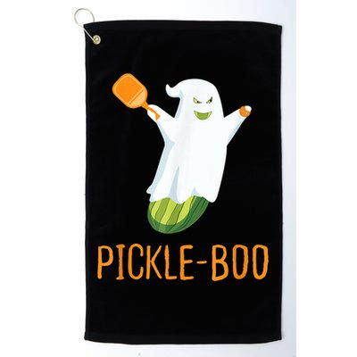 Funny Pickle Ghost Loves To Play Pickleball At Halloween Golf Towel