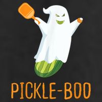 Funny Pickle Ghost Loves To Play Pickleball At Halloween Golf Towel