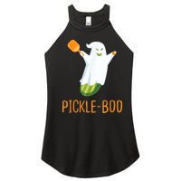 Funny Pickle Ghost Loves To Play Pickleball At Halloween Women's Perfect Tri Rocker Tank