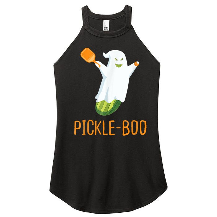 Funny Pickle Ghost Loves To Play Pickleball At Halloween Women's Perfect Tri Rocker Tank