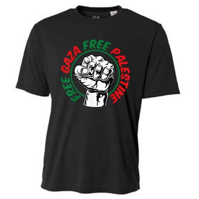 Free Palestine Gaza Flag Freedom for Palestinians Cooling Performance Crew T-Shirt