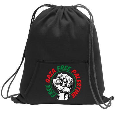 Free Palestine Gaza Flag Freedom for Palestinians Sweatshirt Cinch Pack Bag