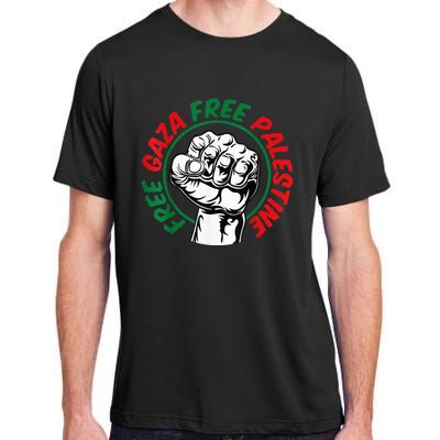 Free Palestine Gaza Flag Freedom for Palestinians Adult ChromaSoft Performance T-Shirt