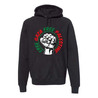 Free Palestine Gaza Flag Freedom for Palestinians Premium Hoodie