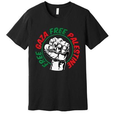 Free Palestine Gaza Flag Freedom for Palestinians Premium T-Shirt