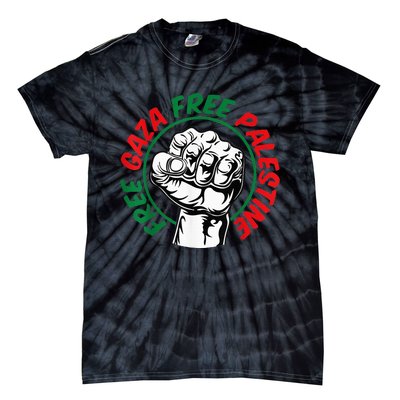 Free Palestine Gaza Flag Freedom for Palestinians Tie-Dye T-Shirt