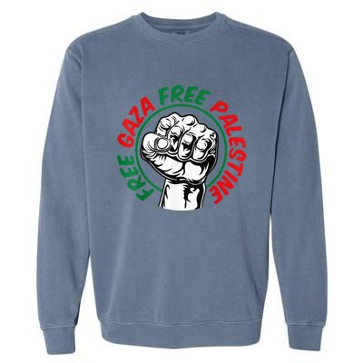 Free Palestine Gaza Flag Freedom for Palestinians Garment-Dyed Sweatshirt