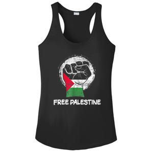 Free Palestine Gaza Palestinian Flag Ladies PosiCharge Competitor Racerback Tank