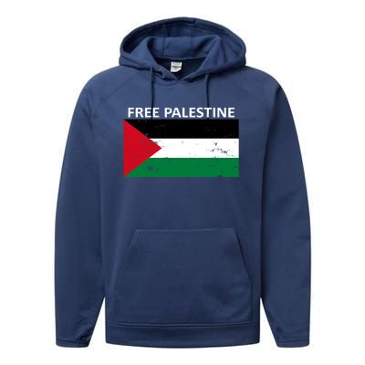 Free Palestine Gift Fist Of Palestine Cool Gift Performance Fleece Hoodie