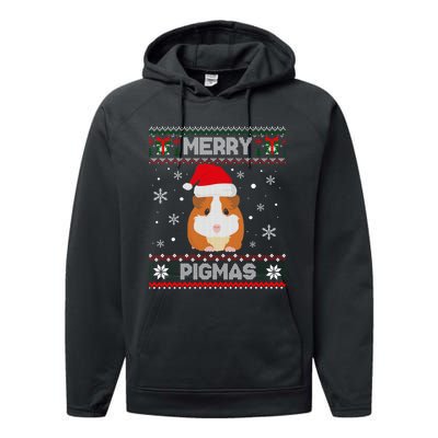 Funny Pigmas Guinea Pig Ugly Christmas Performance Fleece Hoodie