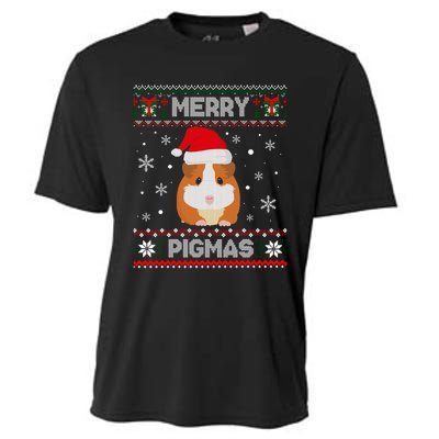 Funny Pigmas Guinea Pig Ugly Christmas Cooling Performance Crew T-Shirt