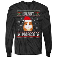 Funny Pigmas Guinea Pig Ugly Christmas Tie-Dye Long Sleeve Shirt