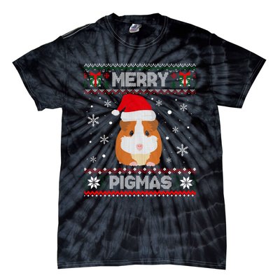 Funny Pigmas Guinea Pig Ugly Christmas Tie-Dye T-Shirt