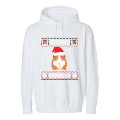 Funny Pigmas Guinea Pig Ugly Christmas Garment-Dyed Fleece Hoodie