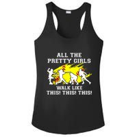 Funny Pretty Girls Walk Like This Softball Ladies PosiCharge Competitor Racerback Tank