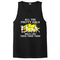 Funny Pretty Girls Walk Like This Softball PosiCharge Competitor Tank