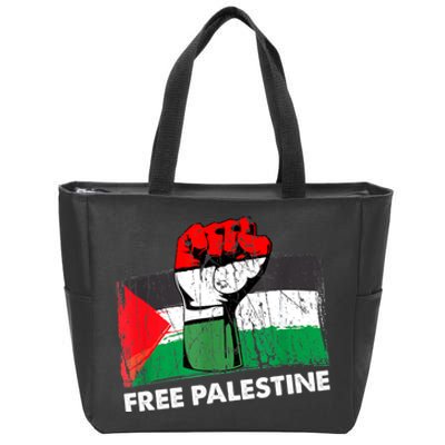 Free Palestine Gaza Palestinian Flag Zip Tote Bag