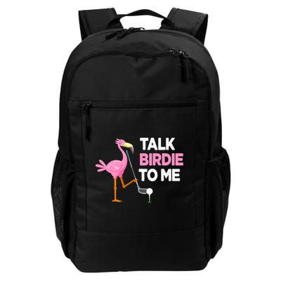 Flamingo Playing Golf Talk Birdie To Me Pun Funny Backpack
