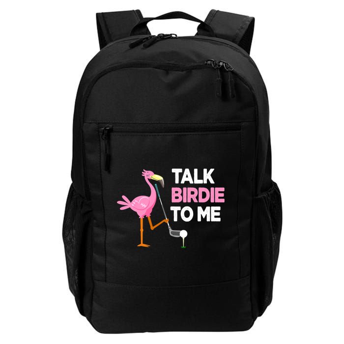 Flamingo Playing Golf Talk Birdie To Me Pun Funny Backpack