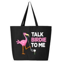 Flamingo Playing Golf Talk Birdie To Me Pun Funny 25L Jumbo Tote