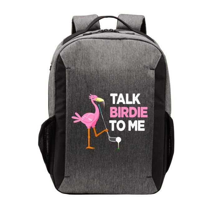 Flamingo Playing Golf Talk Birdie To Me Pun Funny Vector Backpack