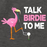 Flamingo Playing Golf Talk Birdie To Me Pun Funny Vector Backpack