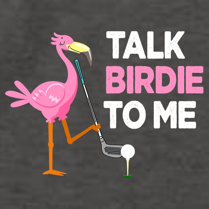 Flamingo Playing Golf Talk Birdie To Me Pun Funny Vector Backpack