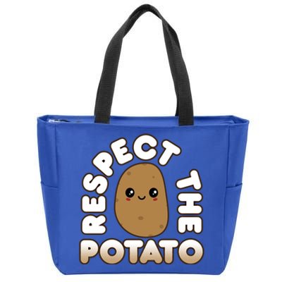 Funny Potato Gift Cute Kawaii Style Respect The Potato Gift Zip Tote Bag