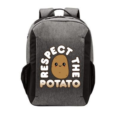 Funny Potato Gift Cute Kawaii Style Respect The Potato Gift Vector Backpack