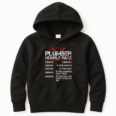 Funny Plumber Gifts Plumber Hourly Labor Rates Plumber Kids Hoodie
