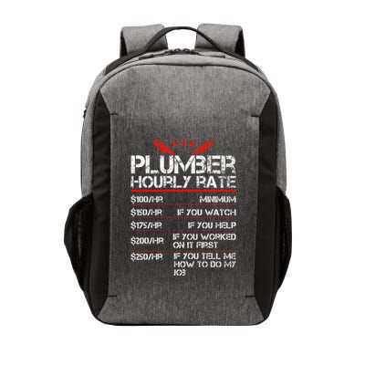 Funny Plumber Gifts Plumber Hourly Labor Rates Plumber Vector Backpack