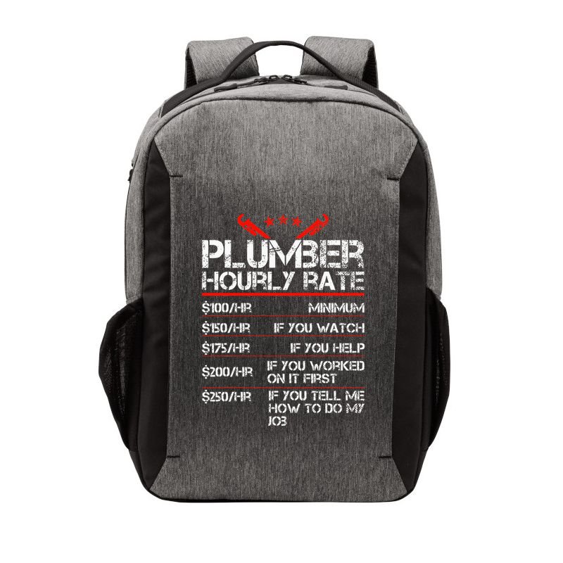 Funny Plumber Gifts Plumber Hourly Labor Rates Plumber Vector Backpack