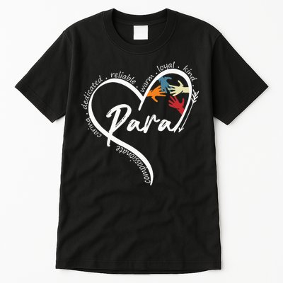 Funny Paraprofessional Graphic Tees Tops Back To School Art Tall T-Shirt
