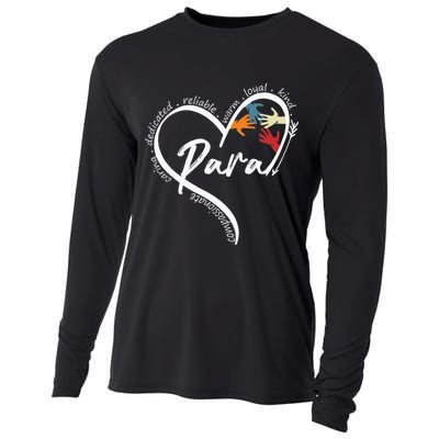Funny Paraprofessional Graphic Tees Tops Back To School Art Cooling Performance Long Sleeve Crew