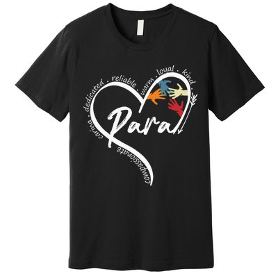 Funny Paraprofessional Graphic Tees Tops Back To School Art Premium T-Shirt