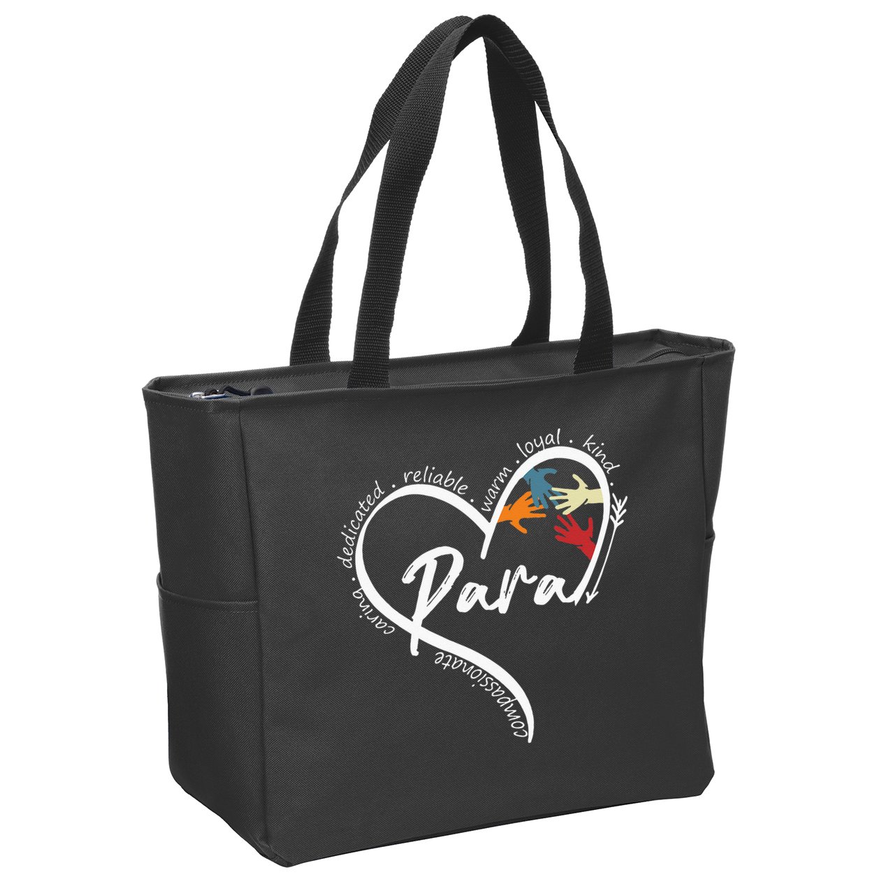 Funny Paraprofessional Graphic Tees Tops Back To School Art Zip Tote Bag