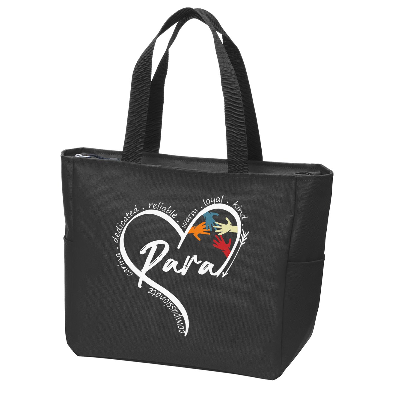 Funny Paraprofessional Graphic Tees Tops Back To School Art Zip Tote Bag