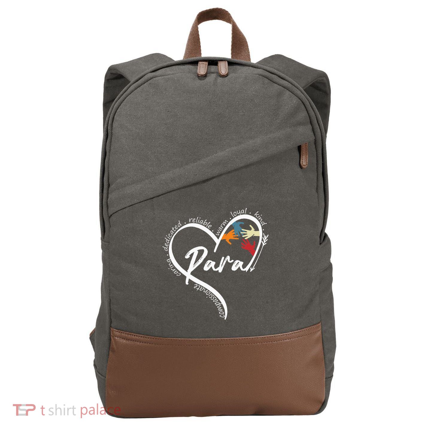 Funny Paraprofessional Graphic Tees Tops Back To School Art Cotton Canvas Backpack