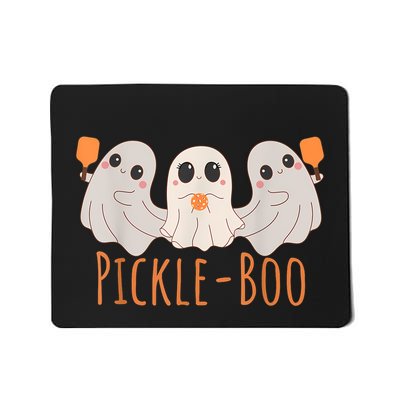Fun Pickleboo Ghost Playing Pickleball Halloween Paddleball Mousepad