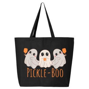 Fun Pickleboo Ghost Playing Pickleball Halloween Paddleball 25L Jumbo Tote