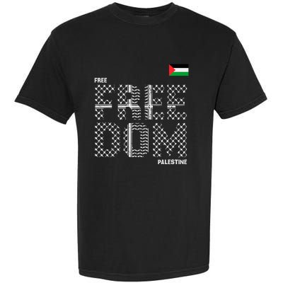 Free Palestine Gaza Flag Arabic Freedom For Palestinians Garment-Dyed Heavyweight T-Shirt