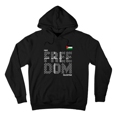 Free Palestine Gaza Flag Arabic Freedom For Palestinians Hoodie