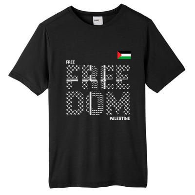 Free Palestine Gaza Flag Arabic Freedom For Palestinians Tall Fusion ChromaSoft Performance T-Shirt