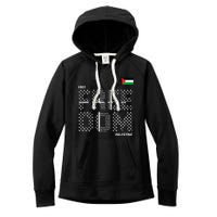 Free Palestine Gaza Flag Arabic Freedom For Palestinians Women's Fleece Hoodie